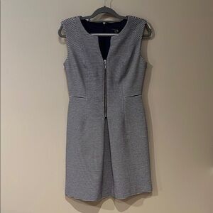 Tommy Hilfiger Navy & White Striped Dress Flattering Stretchy